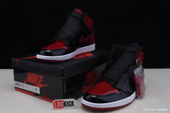 Rep Husky 555088-063 Jordan Air 1 OG Patent High Bred 0413
